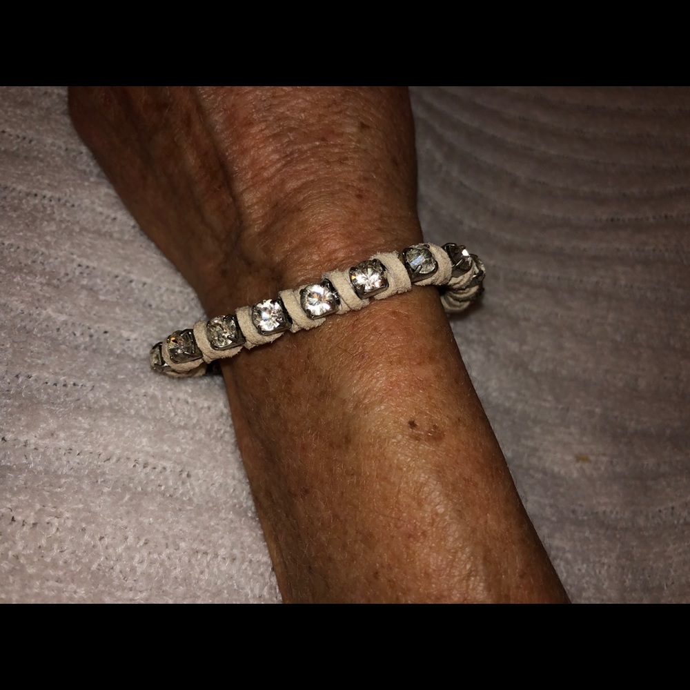 Rhinestone Suede bracelet